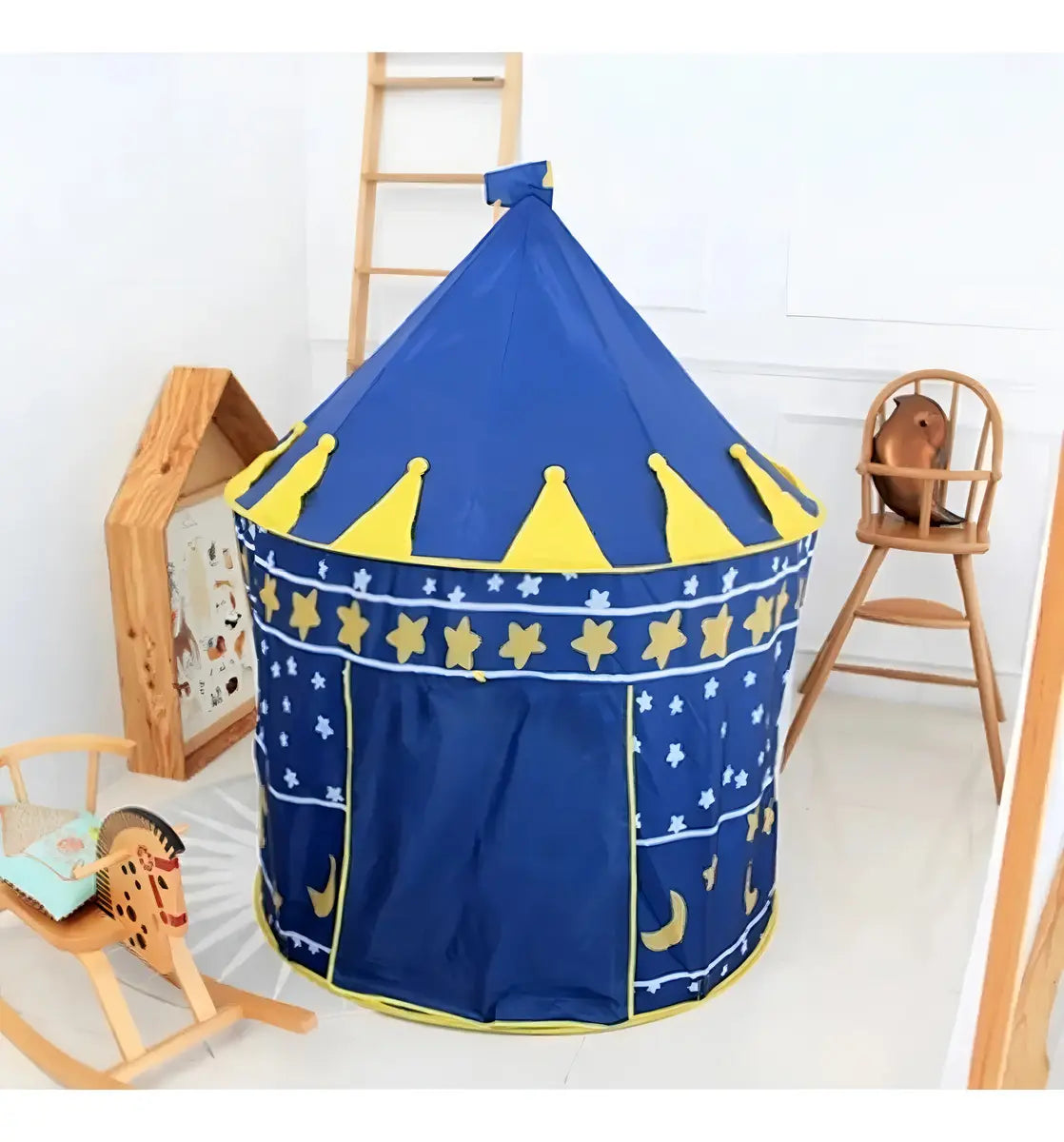 Castle Carpa Castillo Infantil Plegable Portátil Azul 1.35m