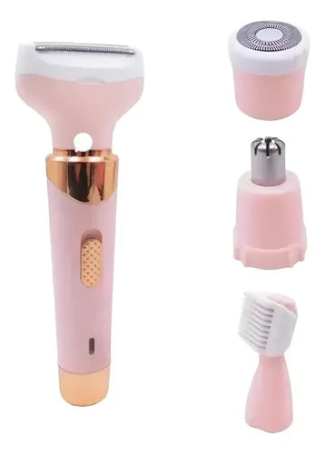Depiladora Pro Gemei GM-3074 Recargable 4 Cabezales Mujer Inalámbrica