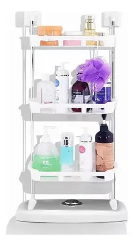 Organizador de Baño Maka con 3 Niveles Estante Blanco