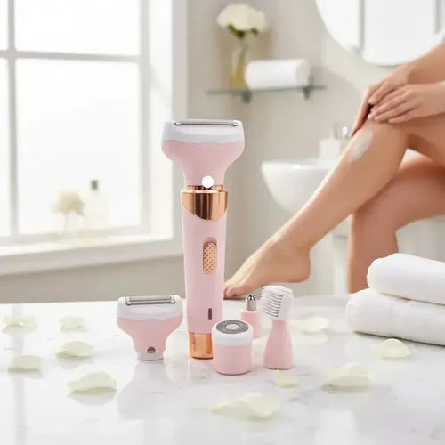 Depiladora Pro Gemei GM-3074 Recargable 4 Cabezales Mujer Inalámbrica