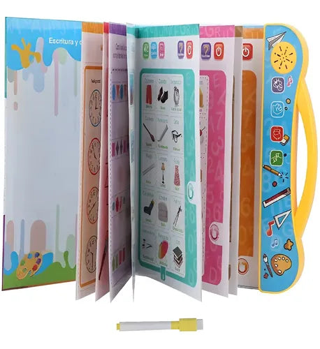 Libro Didáctico Interactivo Bilingüe Español Inglés para Niños