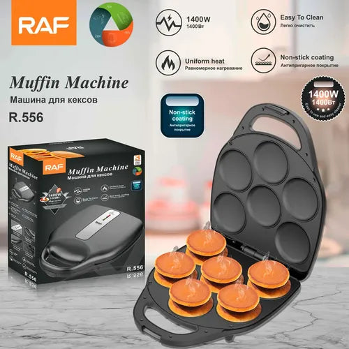 Raf Mini Máquina de Muffins Panqueques y Arepas 110V Negro
