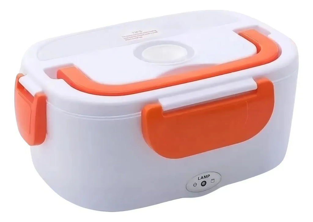 Lonchera Eléctrica Portacomidas Térmica 1.05L con Cuchara Color Naranja