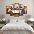 Cuadro 5 Piezas La Última Cena 114x78cm Decoración Hogar