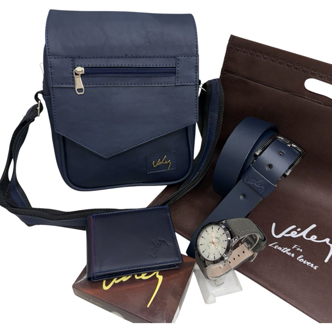 Velez Lancelot Combo de Accesorios de Cuero con Reloj SRG