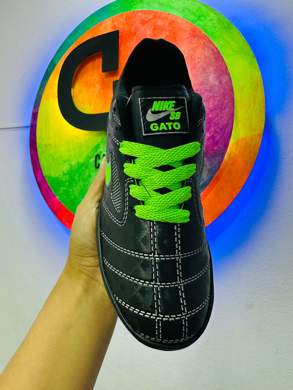 Guayo Mercurial Sintética Fútbol Negro Verde