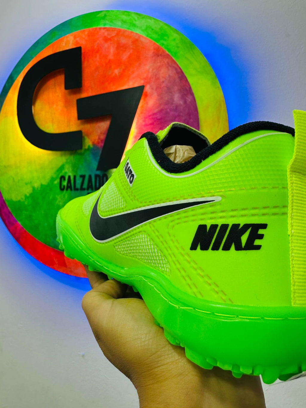 Mercurial Guayos para Fútbol en Césped Sintético Verde Negro