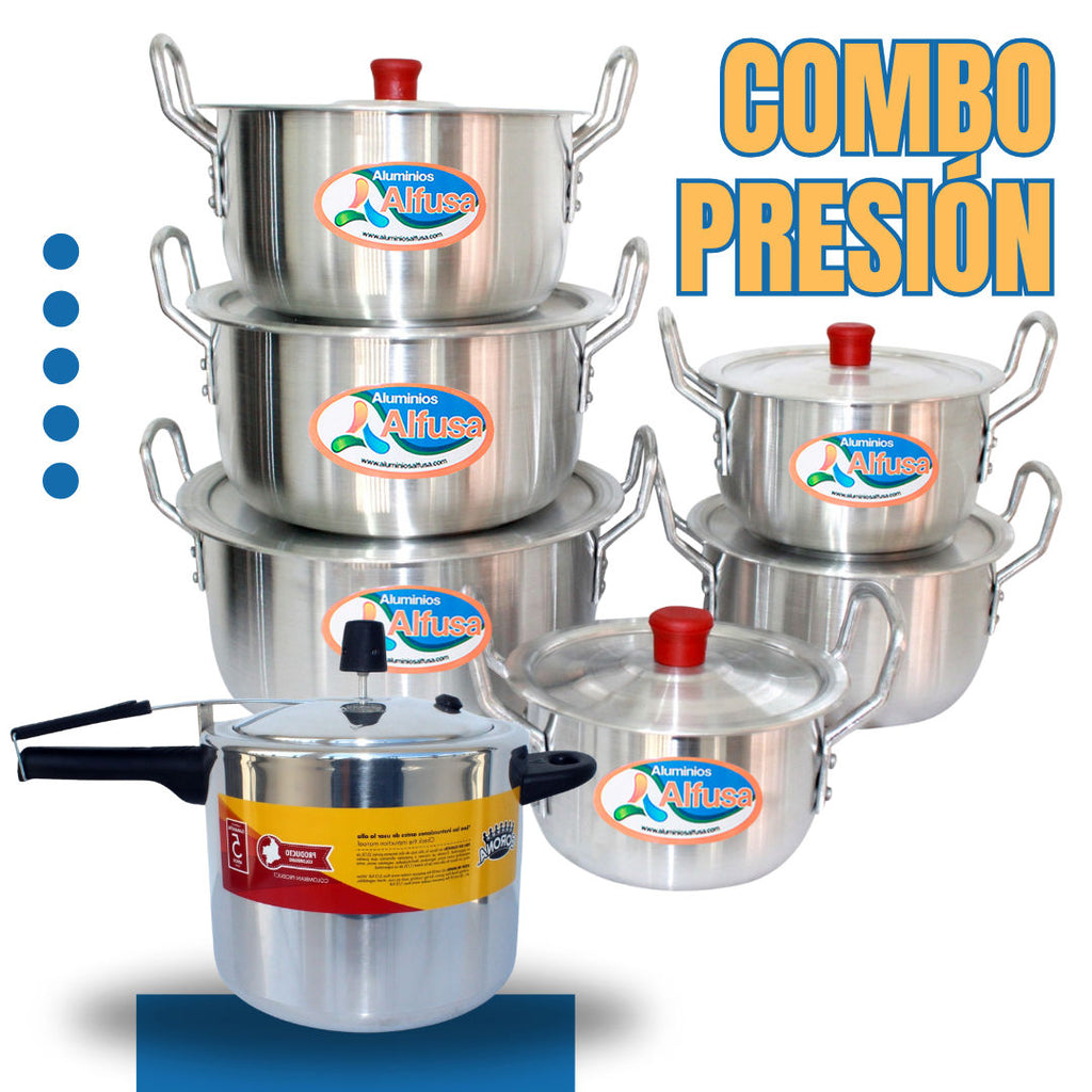 Alfusa Combo Juego de Ollas y Olla a Presión Multifuncional