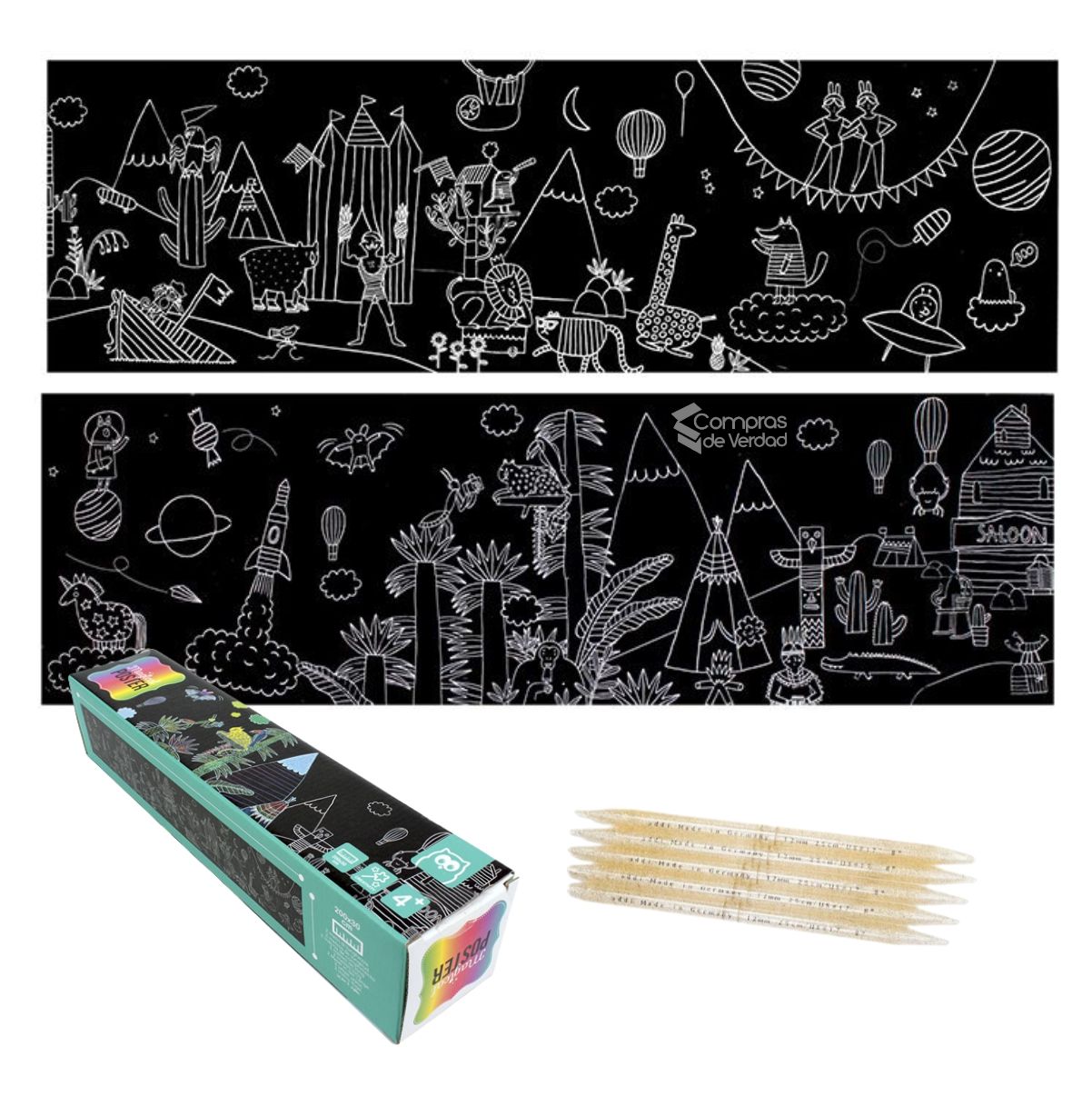 Set Arte 145 Piezas Estuche Metálico y Rollo Póster