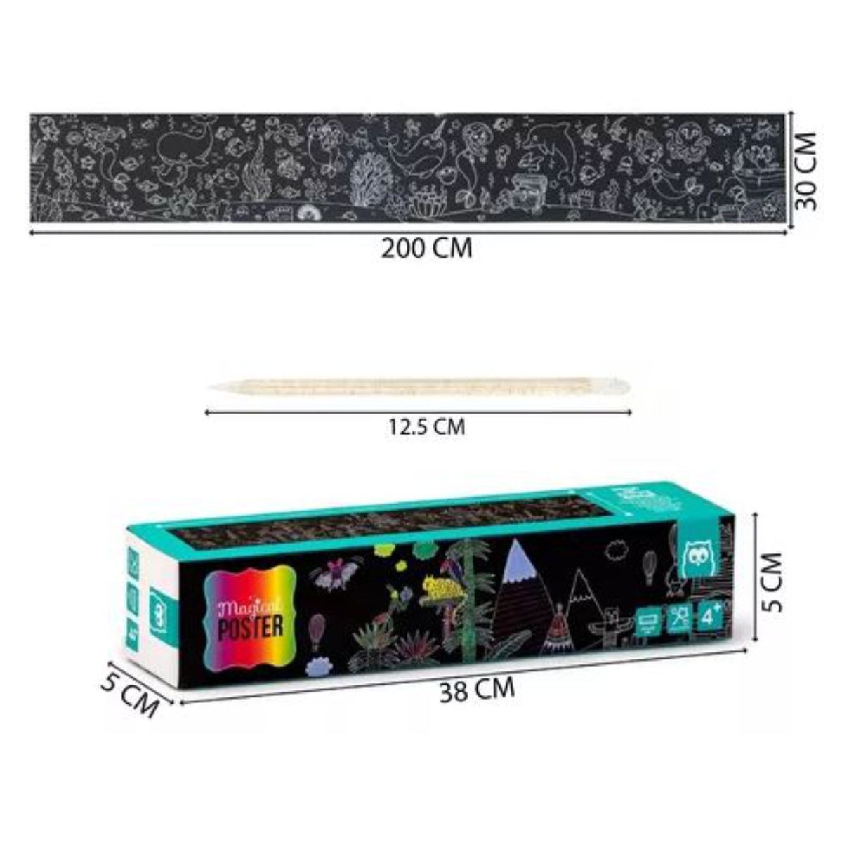 Set Arte 145 Piezas Estuche Metálico y Rollo Póster