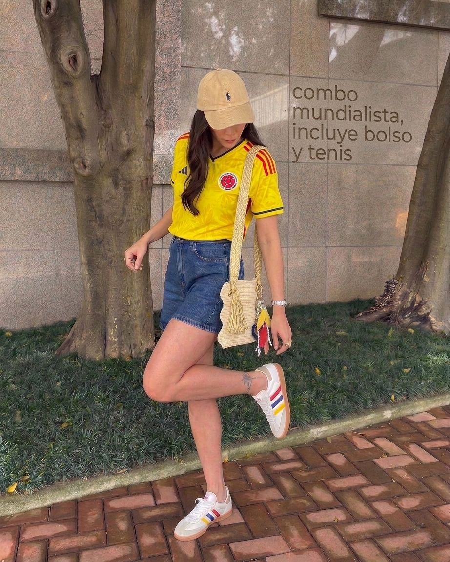 Vinotinto Calzado Combo Mundialista Set Tenis y Bolso Selección Colombia