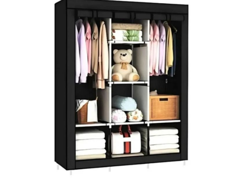 Closet Ropero Armable 88130 de 3 Módulos Color Negro