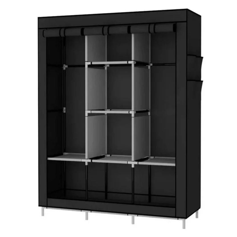 Closet Ropero Armable 88130 de 3 Módulos Color Negro
