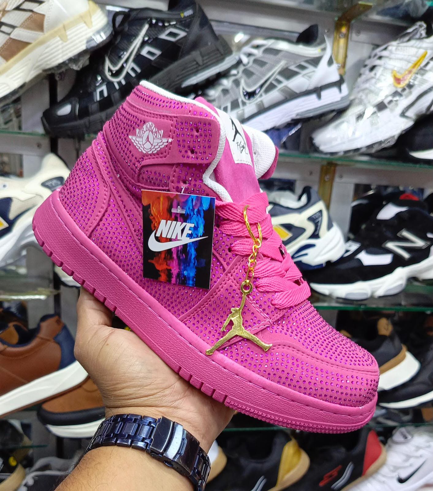 Jordan Retro 1 Zapatillas Brillantes Edición Elegante