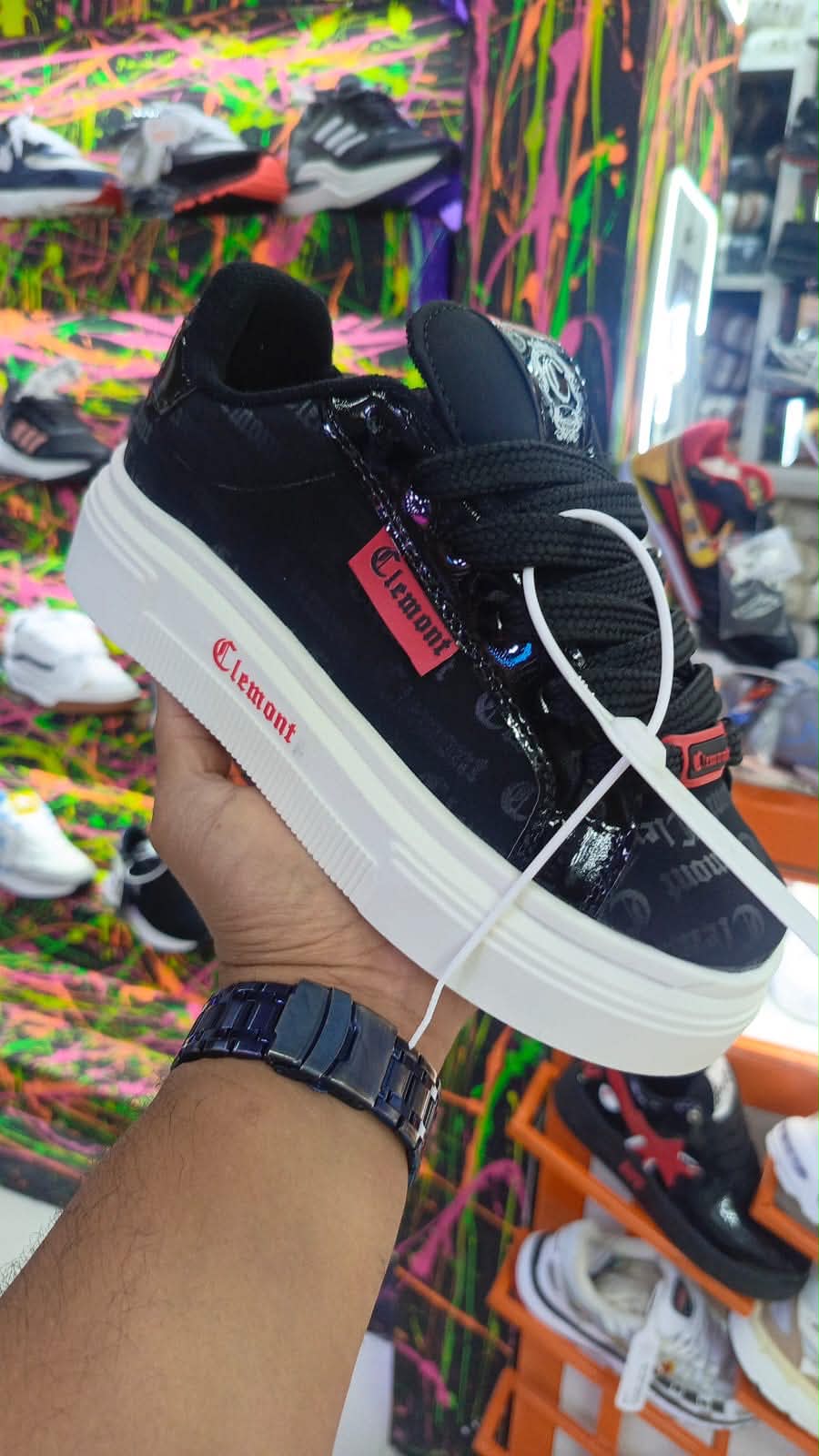 Clemont Plataforma Zapatillas Urbanas Suela Elevada Negro