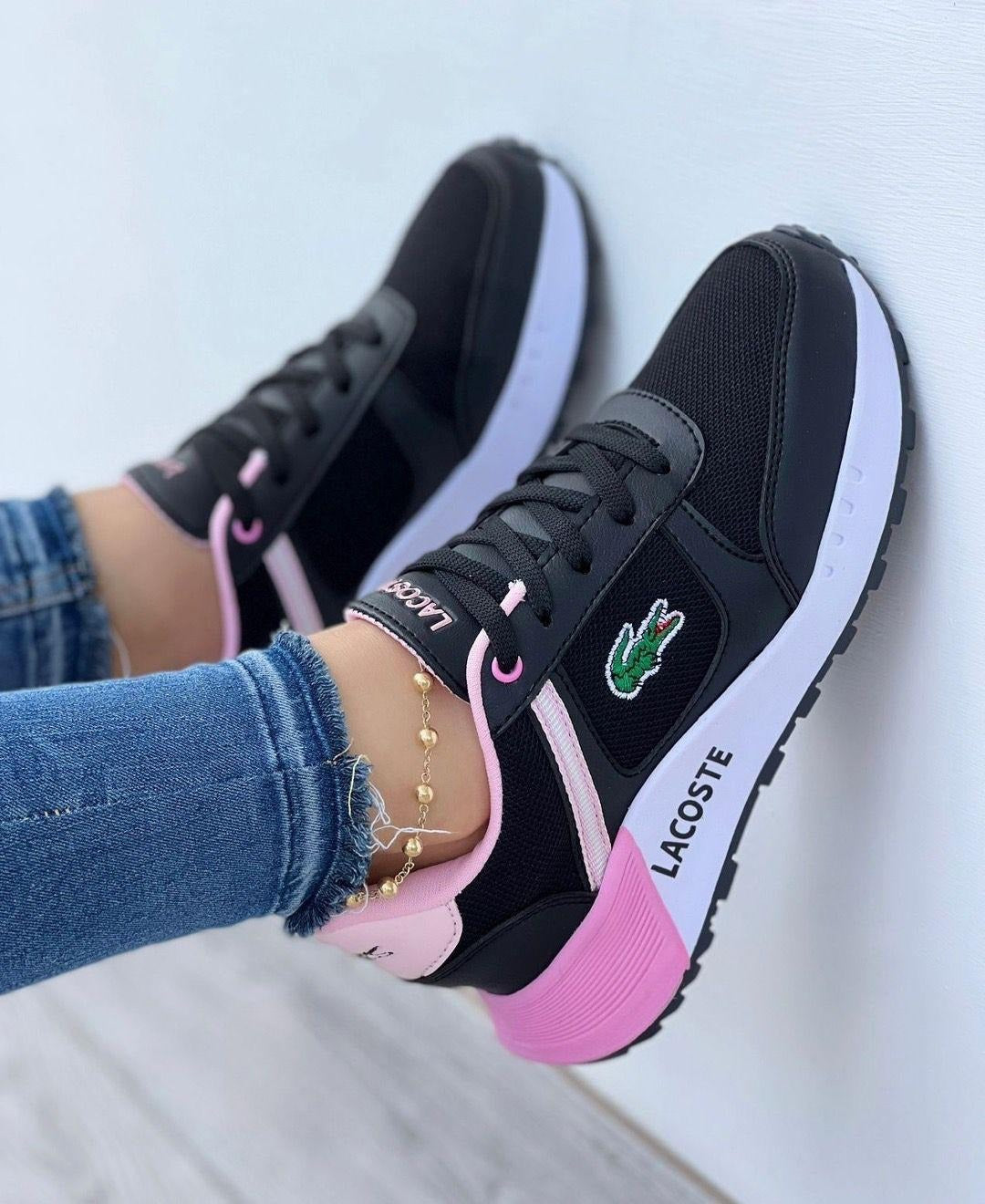 Tenis Lacoste Dama Clásicos de Cuero Elegantes y Confortables