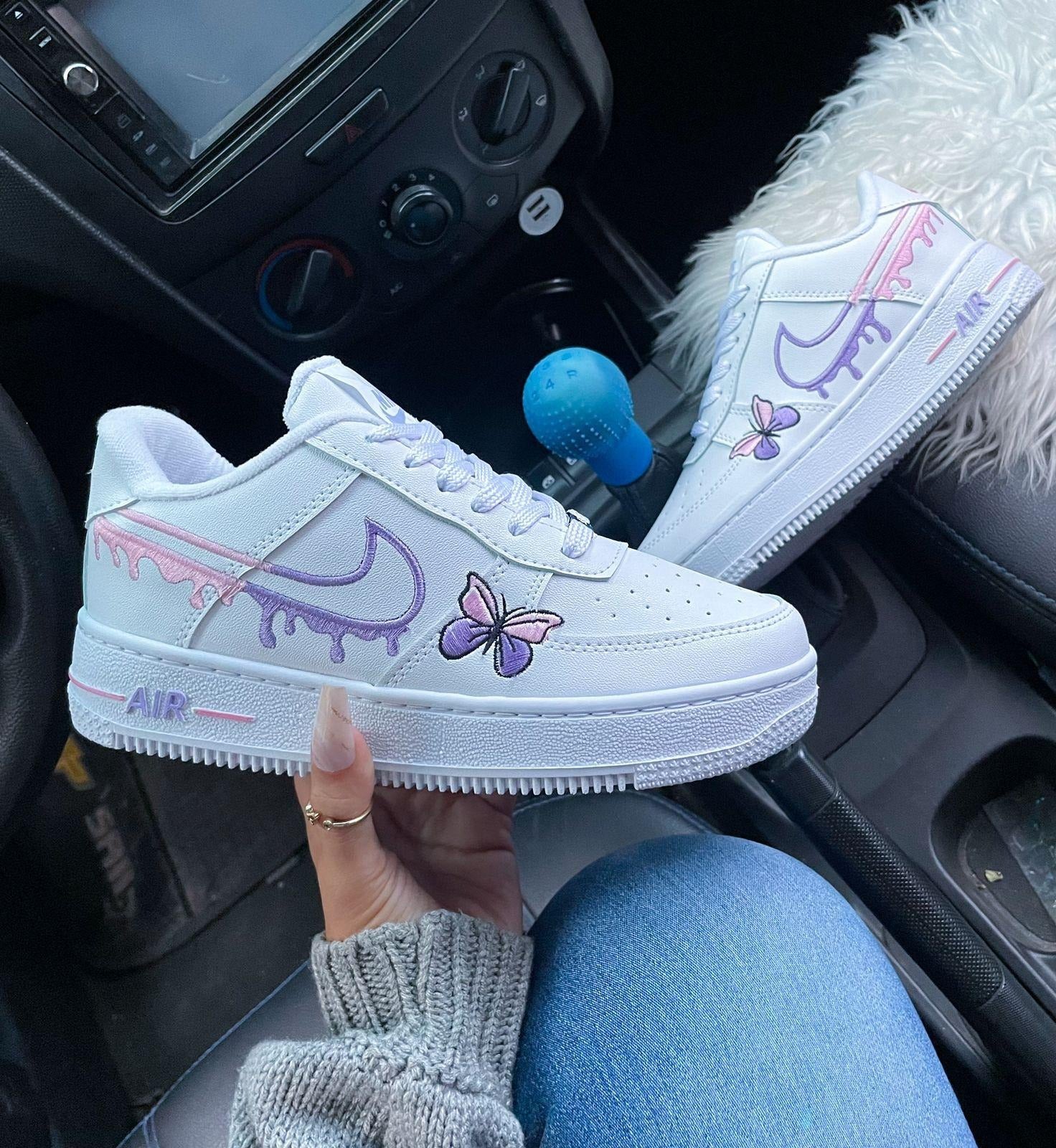 Tenis Nike Air Force One Bordados Dama Estilo Urbano Clásico