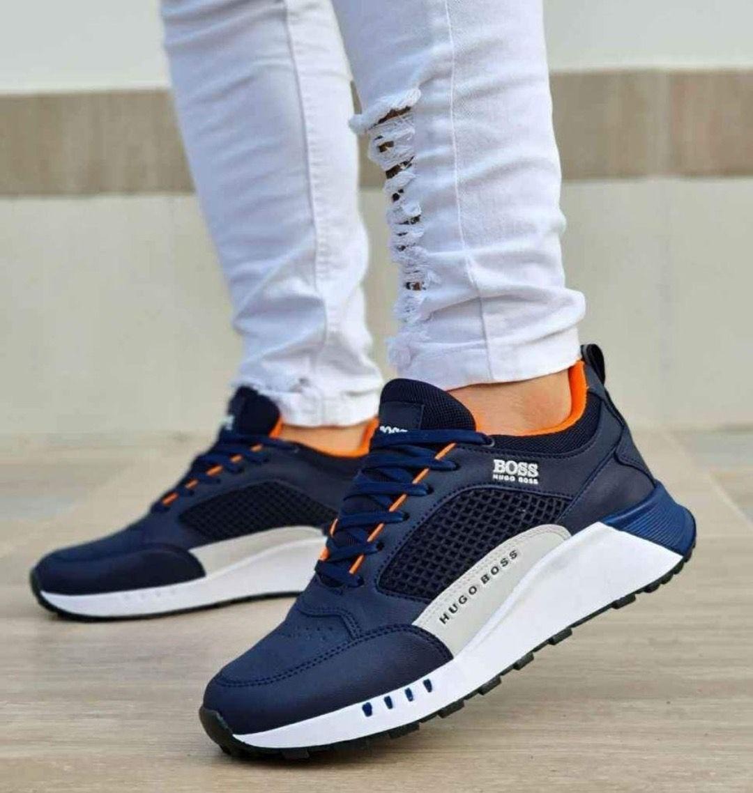 Tenis Hugo Boss Caballero Elegantes De Cuero Premium Muy Comodos