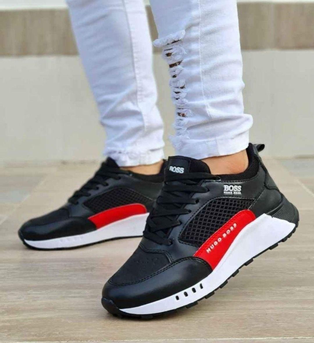 Tenis Hugo Boss Caballero Elegantes De Cuero Premium Muy Comodos