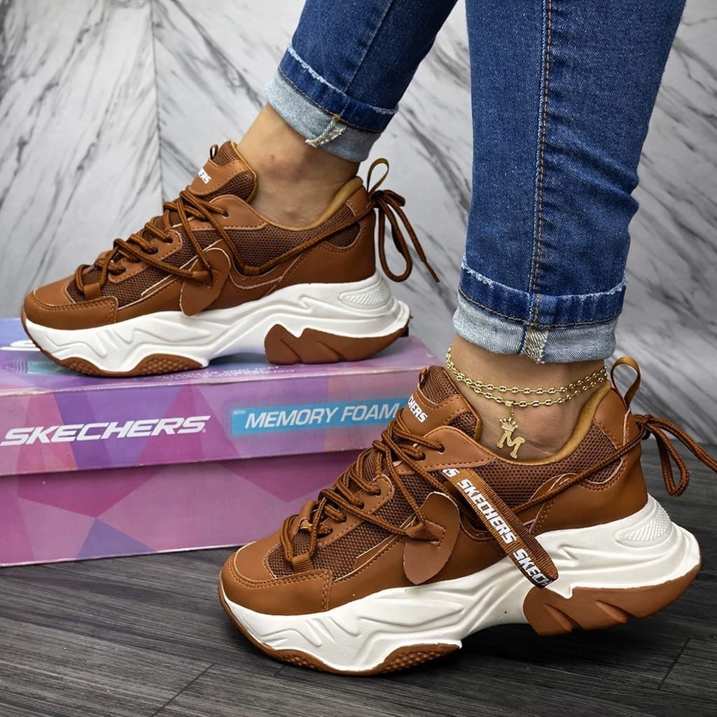 Tenis Skechers Dama Comodidad Ligera Transpirable Estilo Urbano Versátil