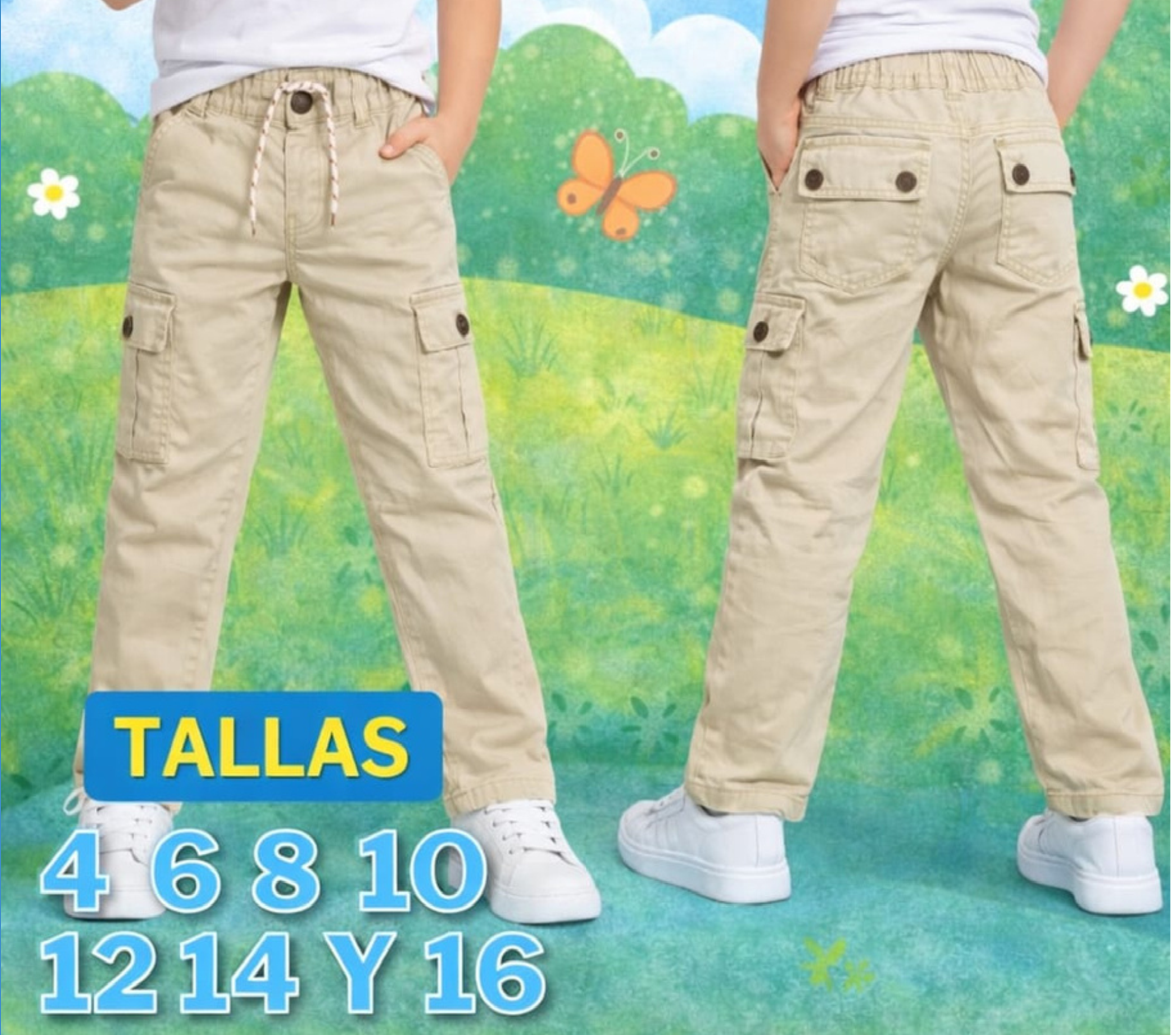pantalon cargo niño